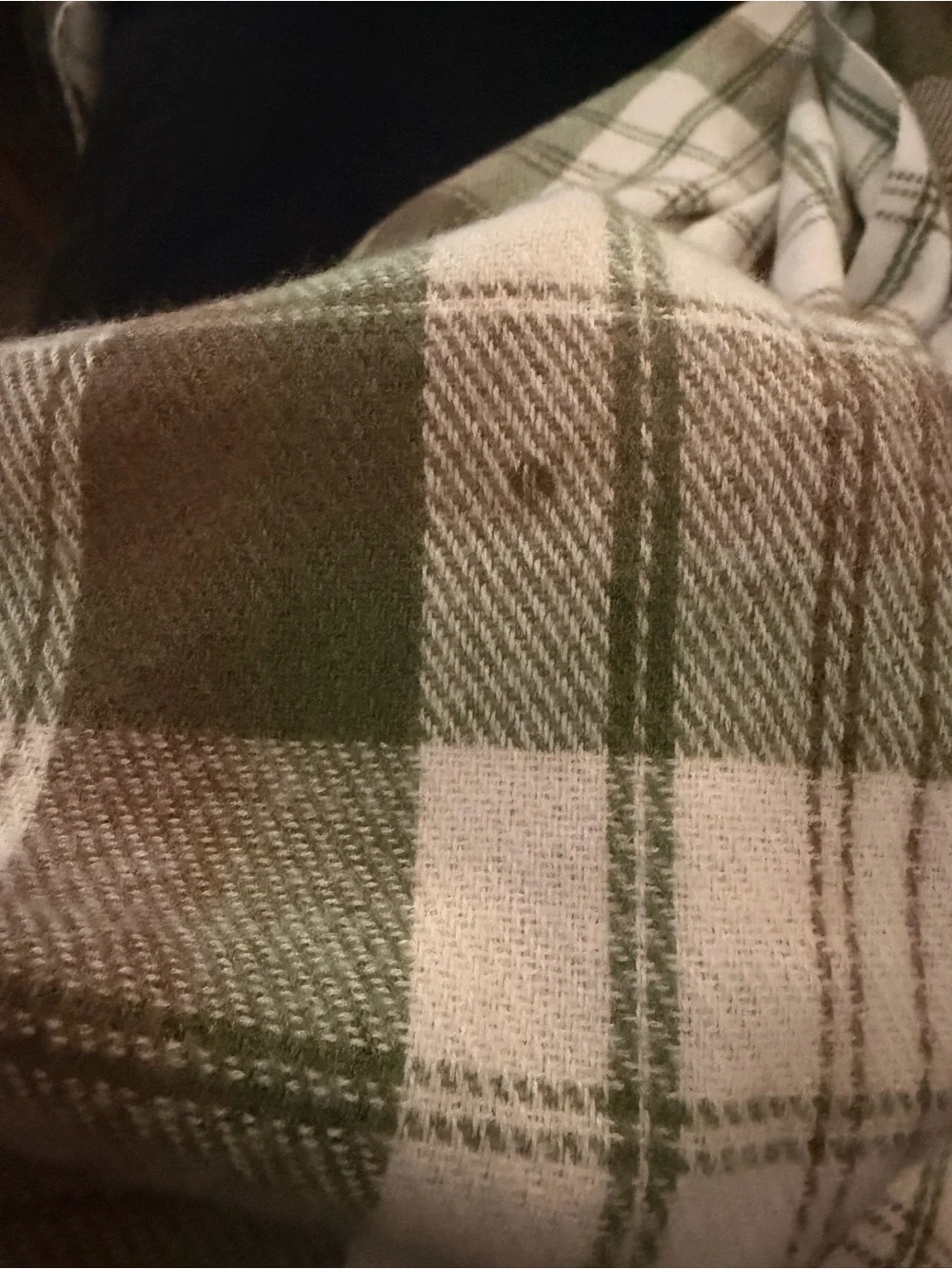 Green Plaid Cashmere Scarf